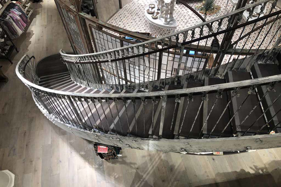 Spiral Stringers Help Create Stunning Staircase at Altar'd State at The Forum Shops at Caesar's Palace